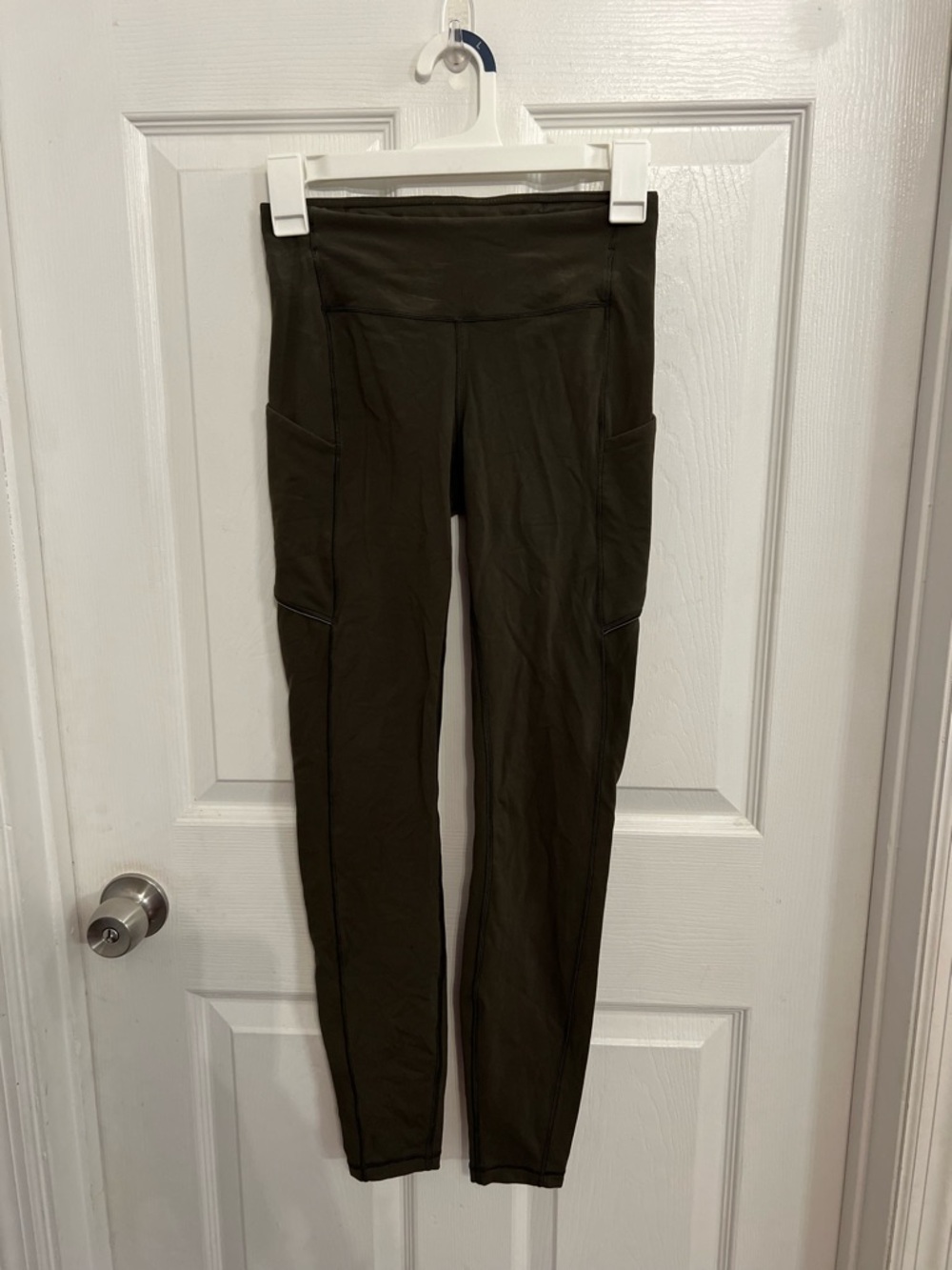 lululemon athletica Olive Green High-Rise Leggings with Side Pockets